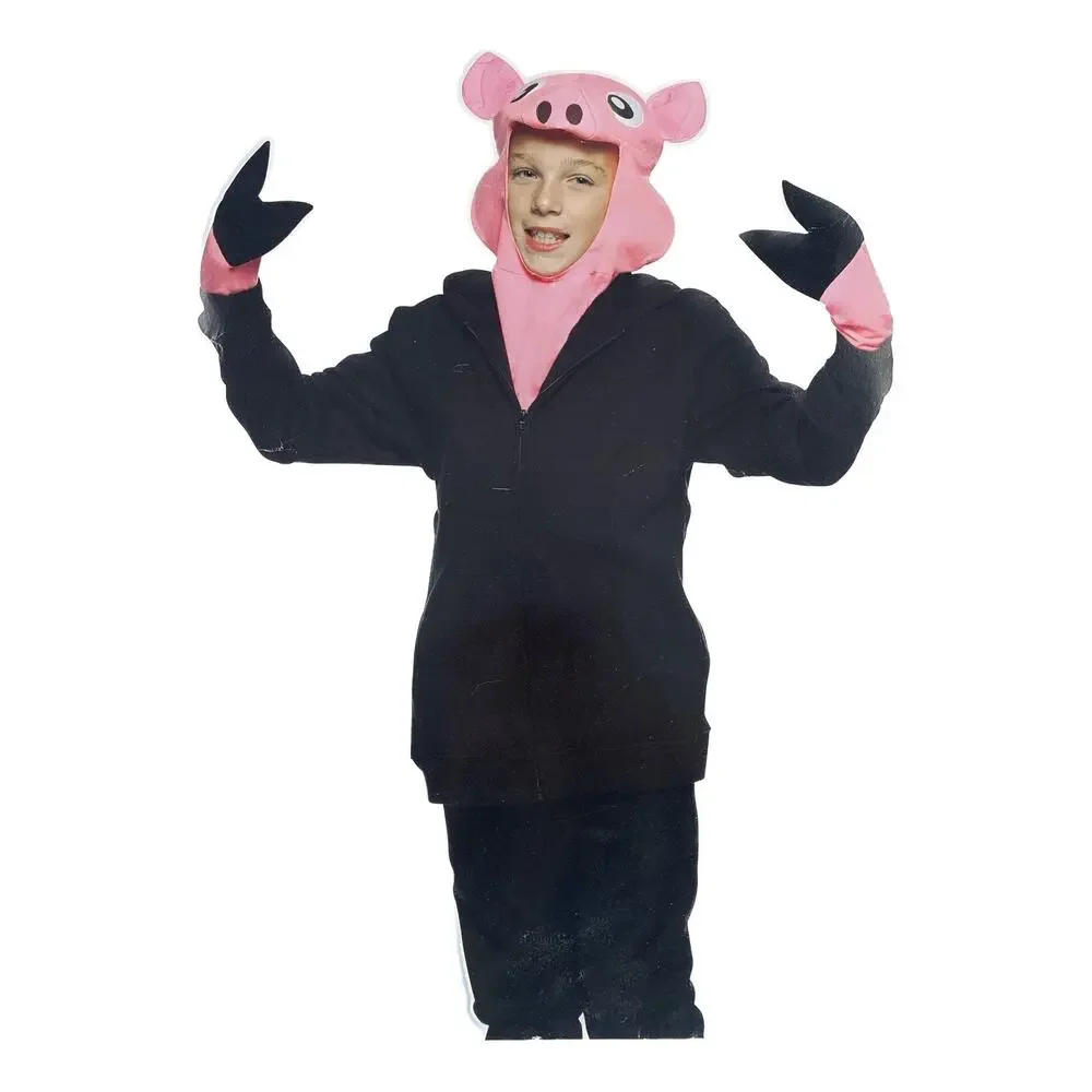 Rasta Imposta Costume Childs Pig Size 7-10 Animal Kits Headpiece Gloves Pink
